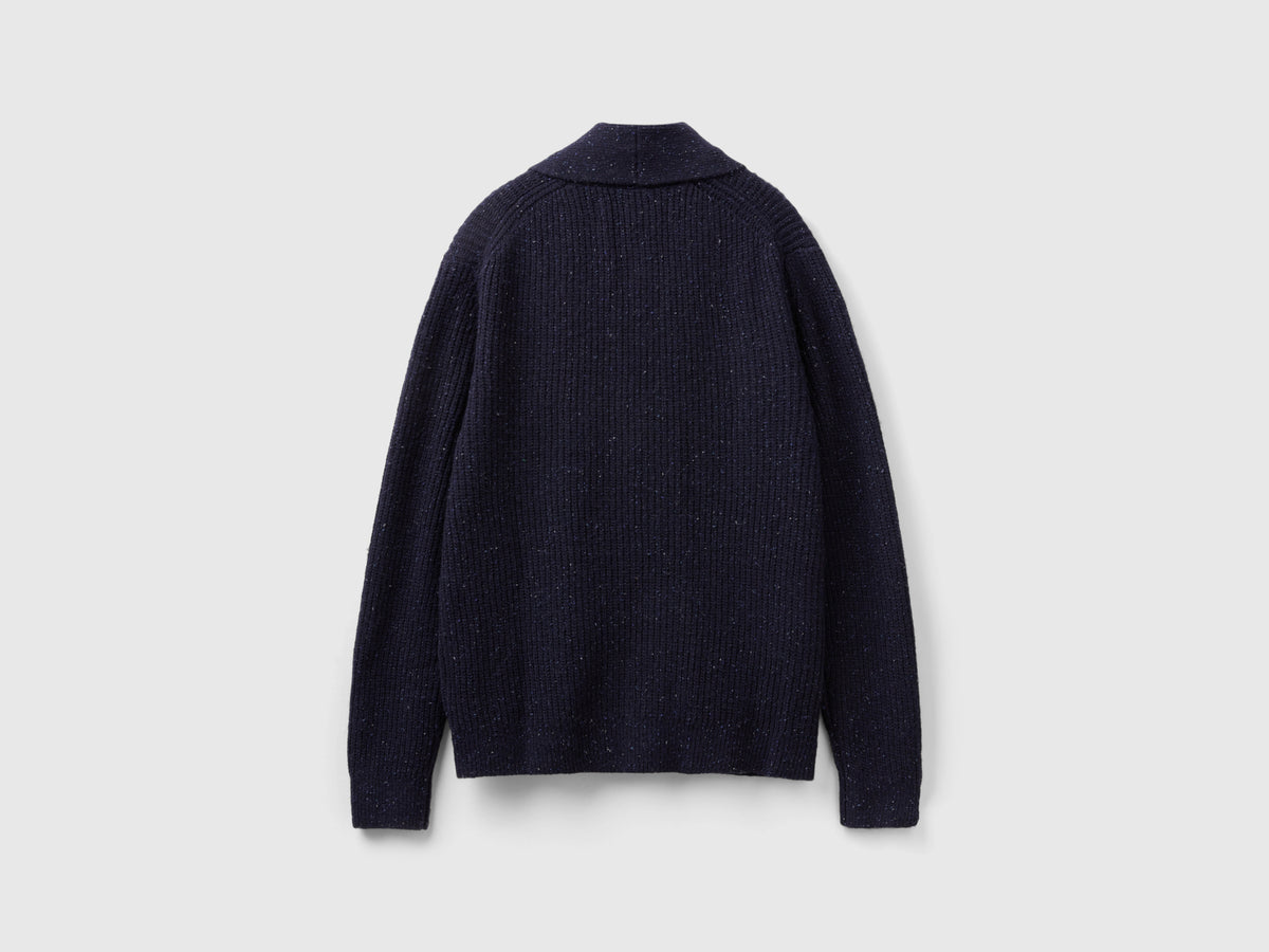 Cardigan in misto lana con tasche