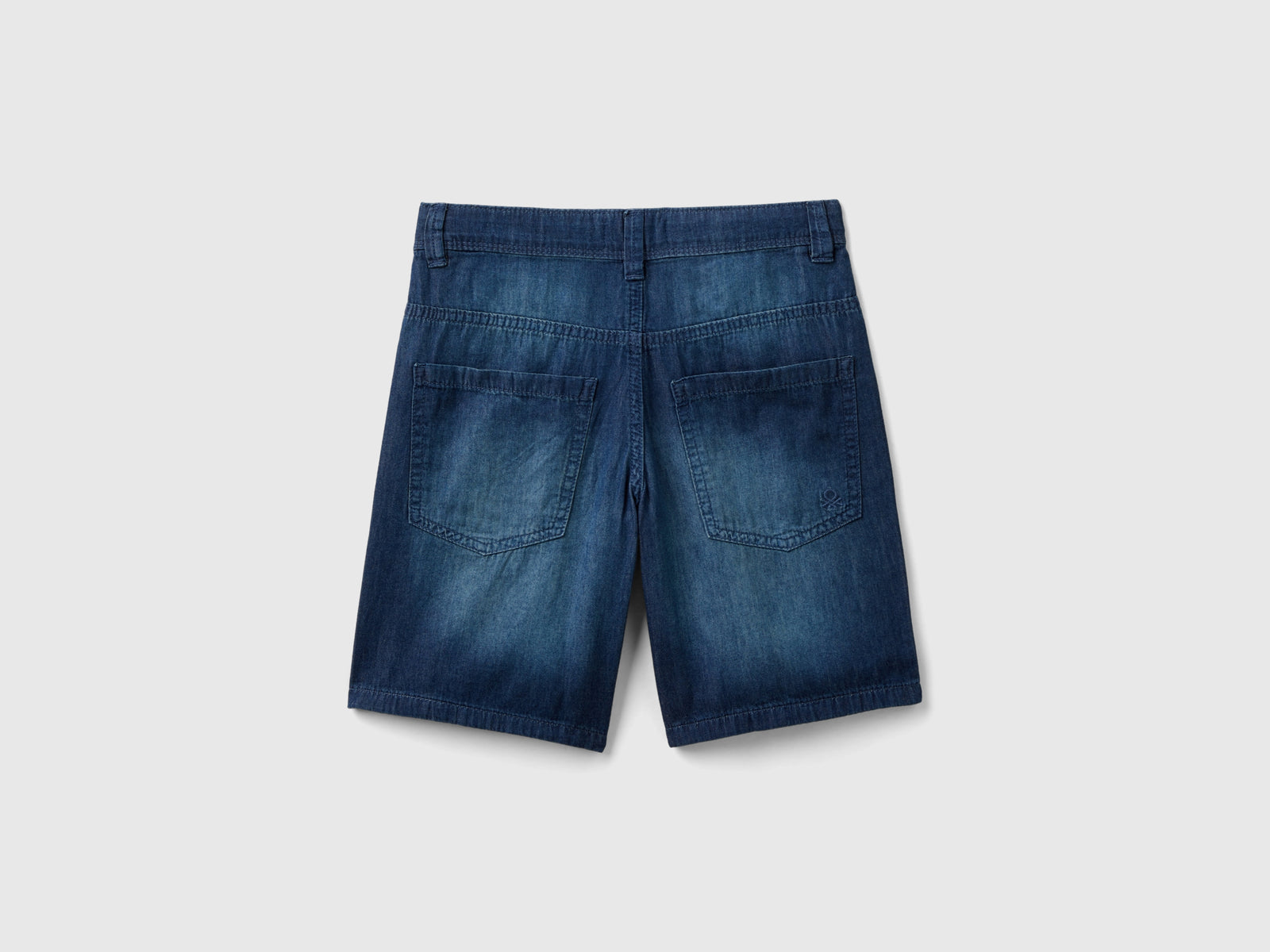Bermuda in chambray da bambino blu scuro 2 | Benetton Outlet