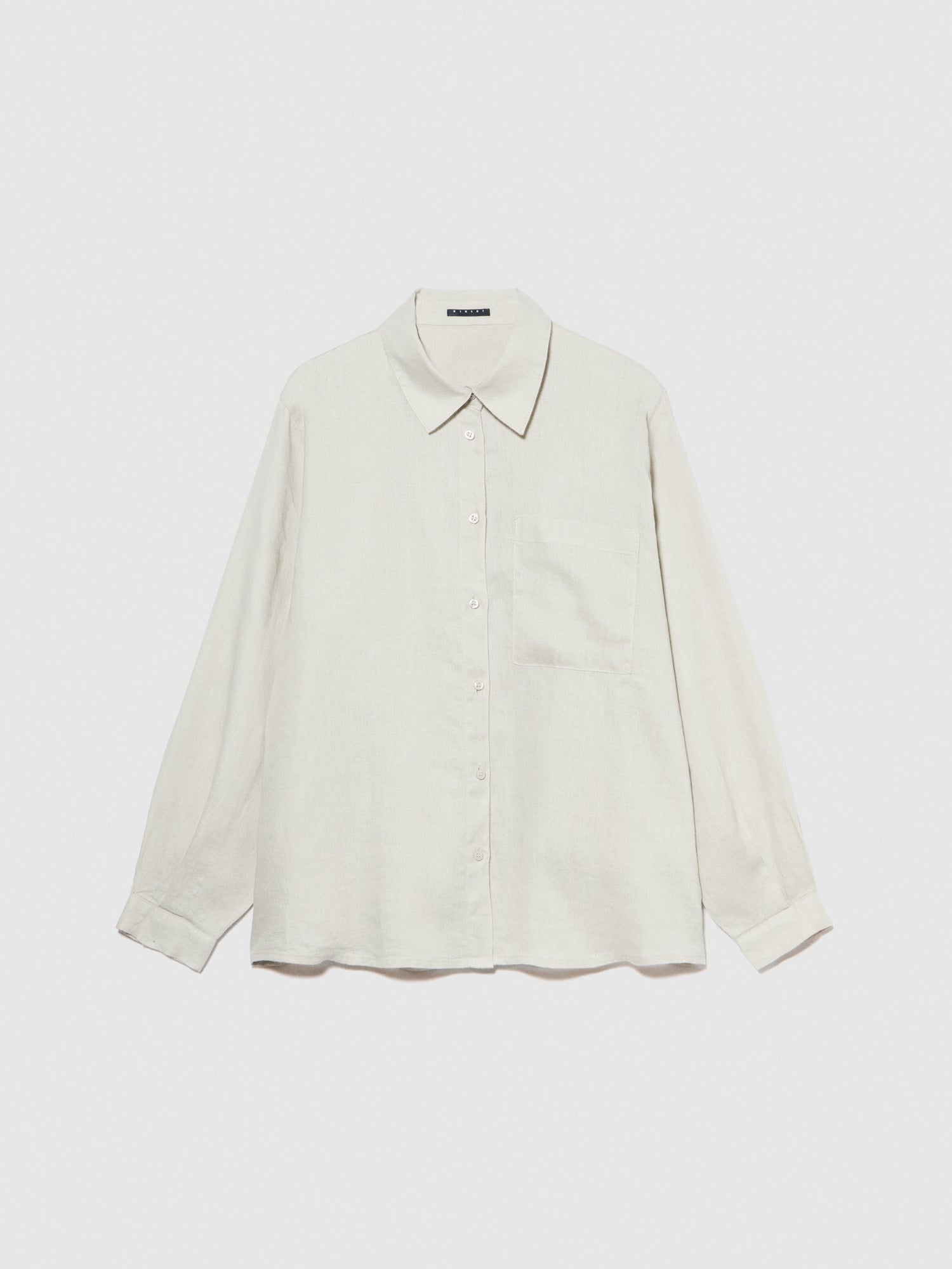 Camicia 100% lino da donna beige | Sisley Outlet
