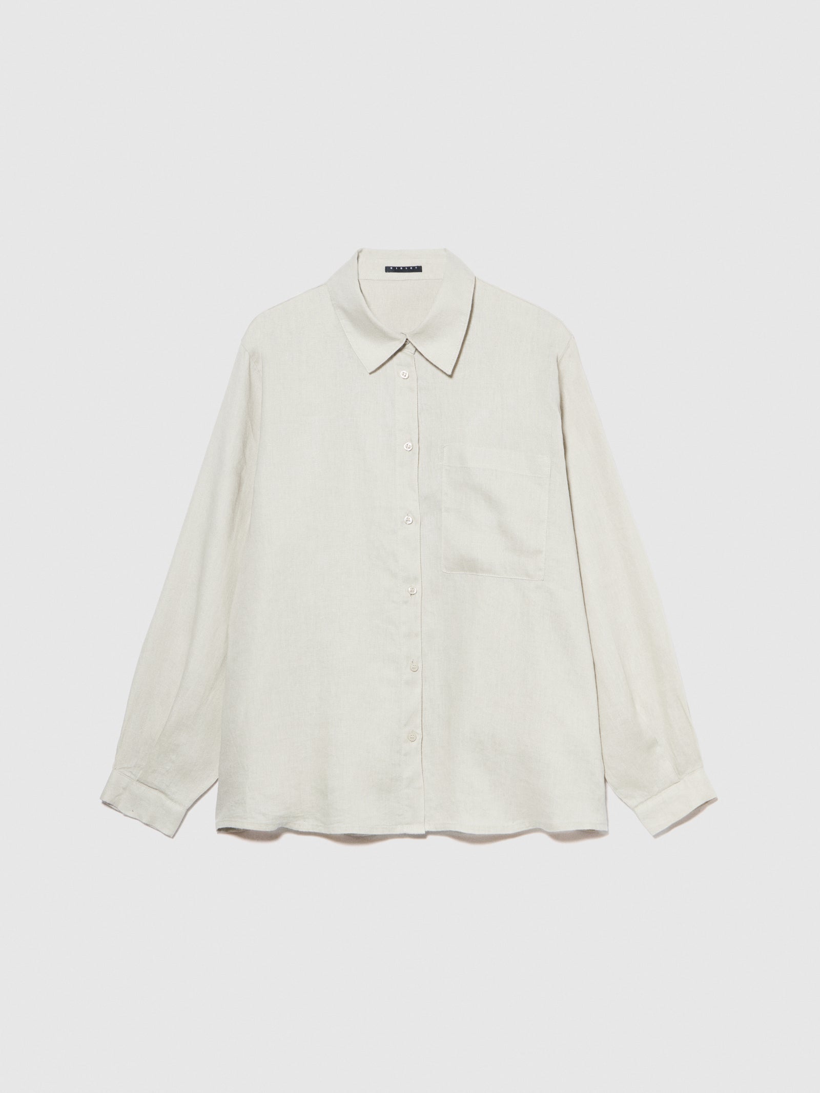 Camicia 100% lino da donna beige | Sisley Outlet