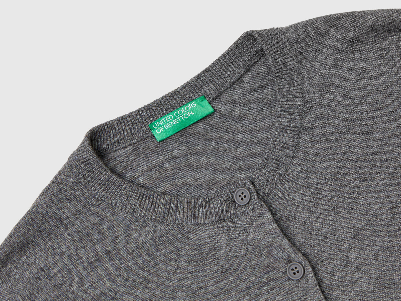 Cardigan in misto lana e cashmere da donna grigio scuro 3 | Benetton Outlet