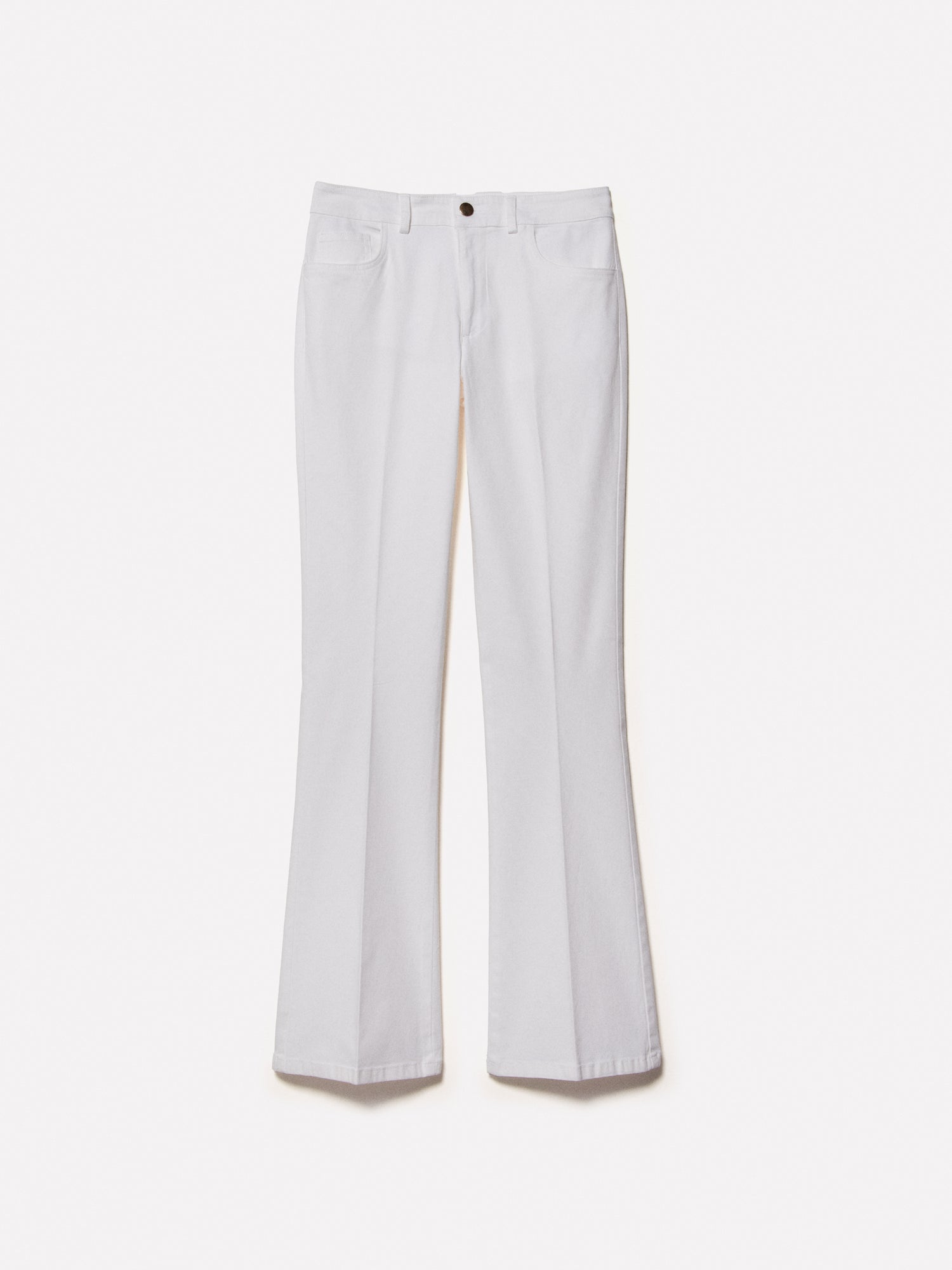 Pantaloni flare fit da donna bianco | Sisley Outlet