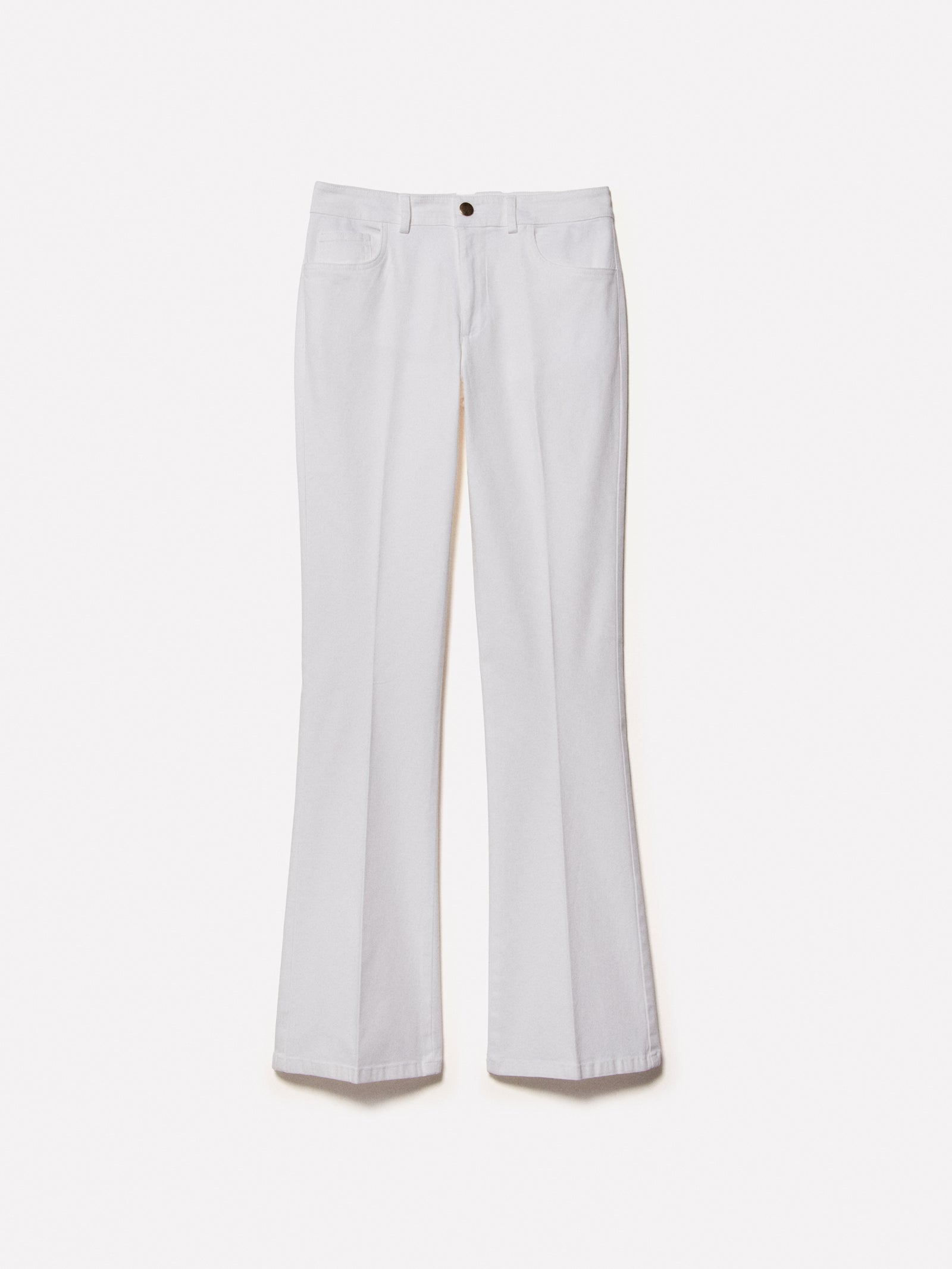 Pantaloni flare fit da donna bianco | Sisley Outlet