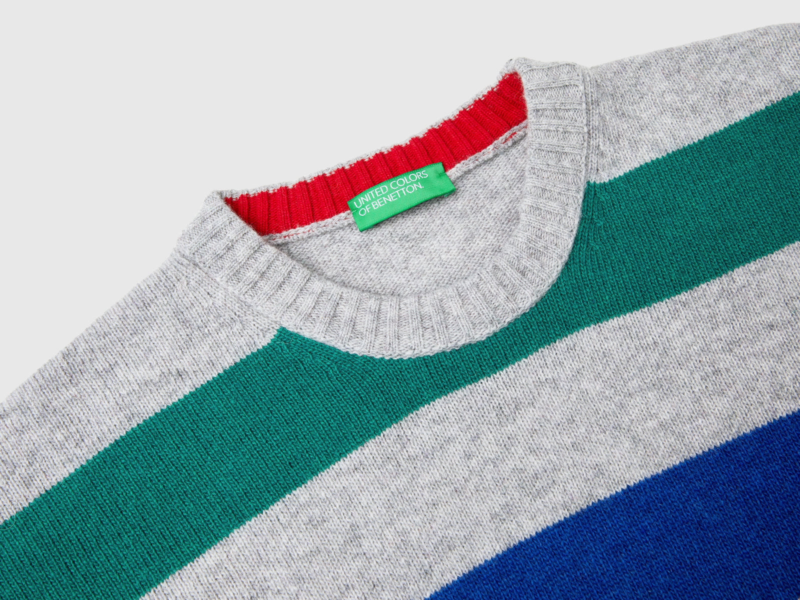 Maglione a righe in misto lana da uomo multi-color 3 | Benetton Outlet