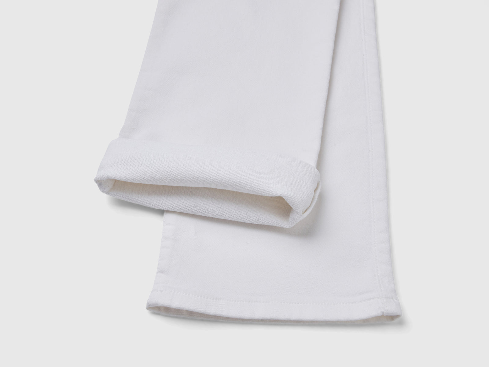 Pantaloni a zampa stretch da bambina bianco 4 | Benetton Outlet