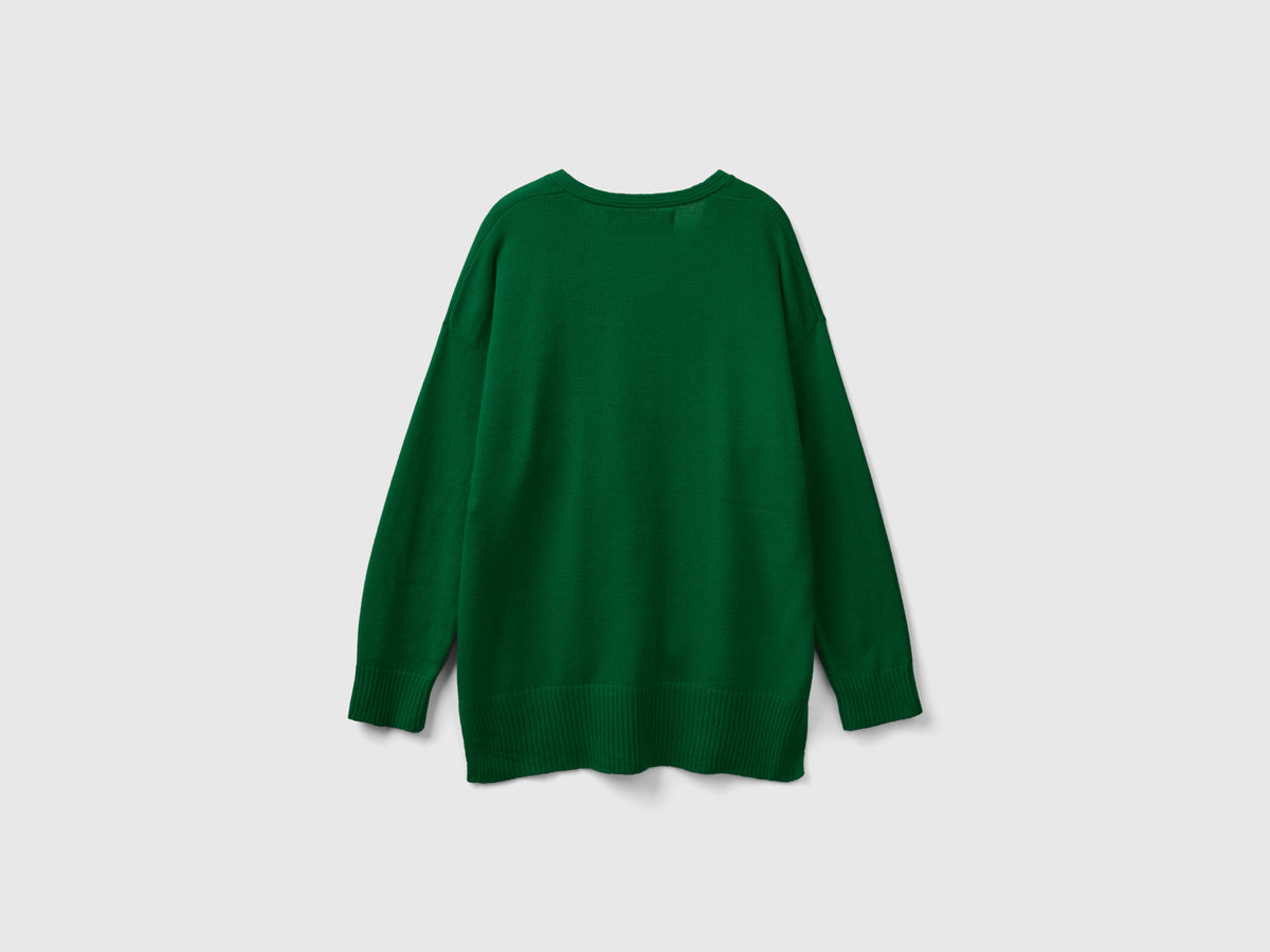 Maglia scollo a V over fit
