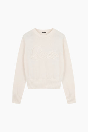 Maglia con intarsio lettering