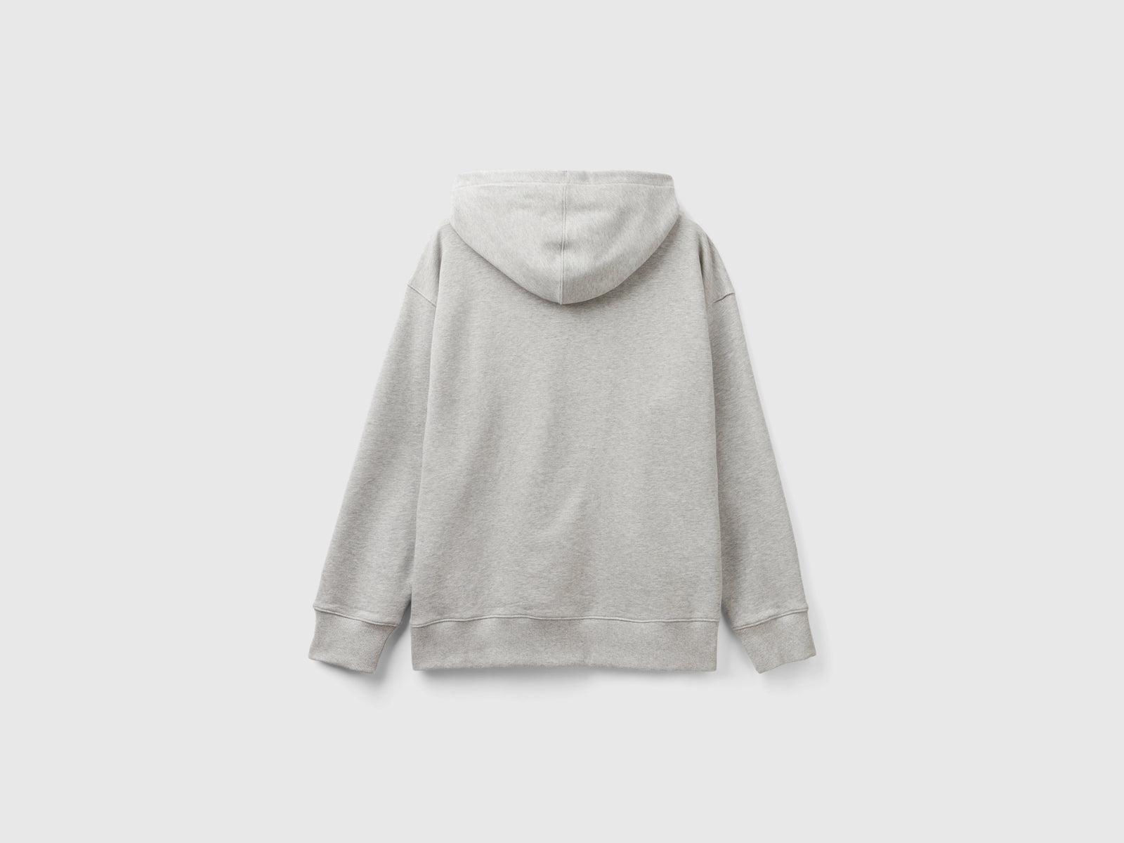 Felpa con cappuccio e stampa da uomo grigio chiaro 2 | Benetton Outlet