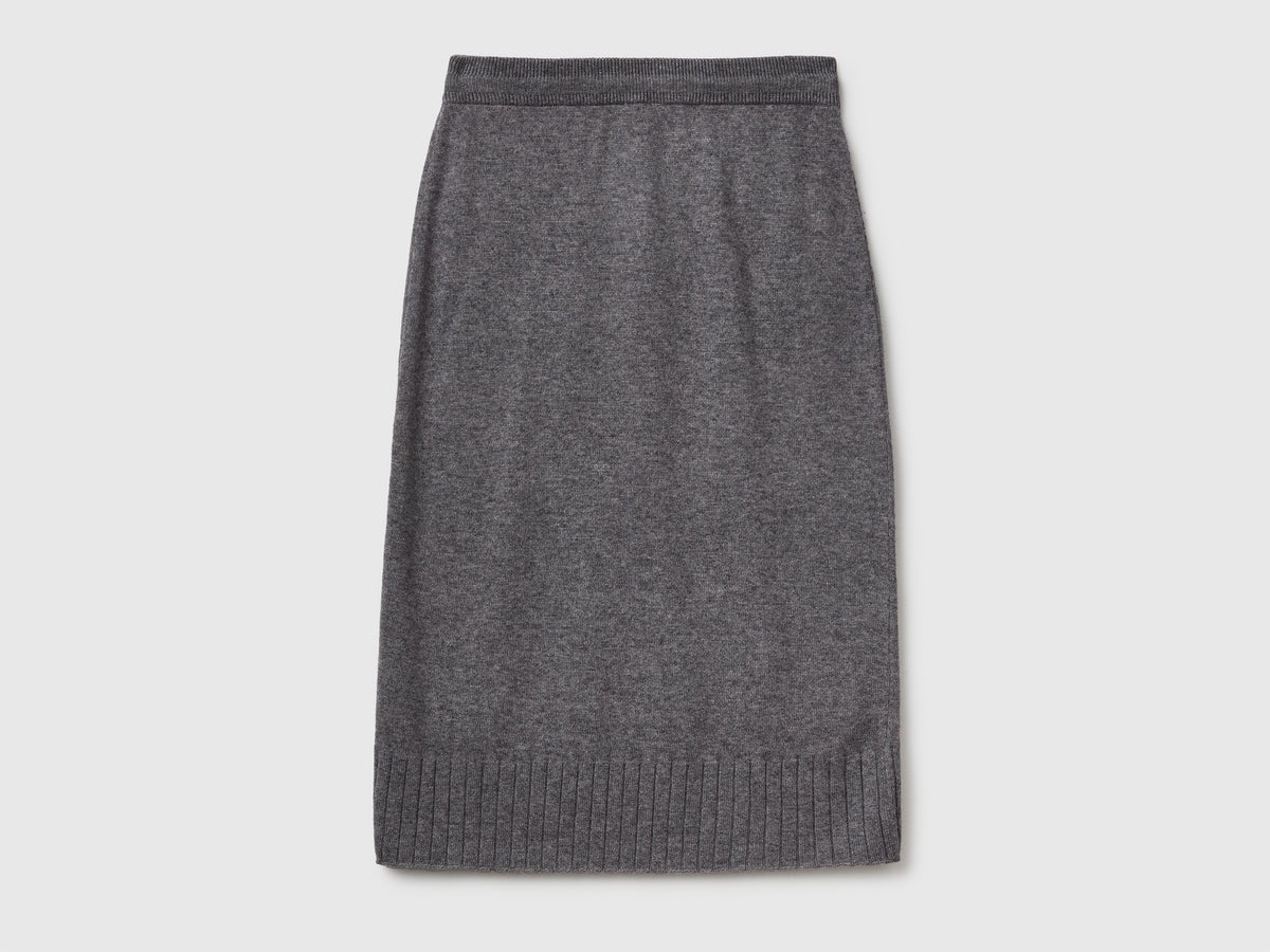 Gonna midi in misto cashmere