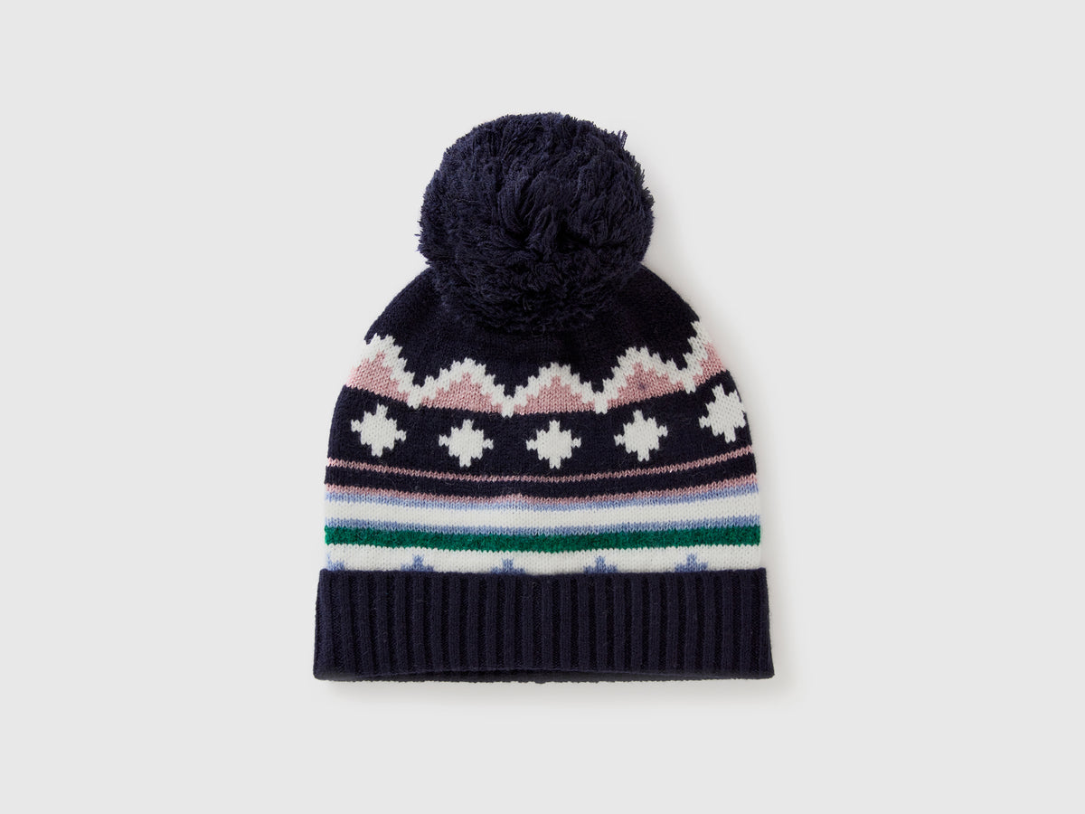 Cappello jacquard con lurex