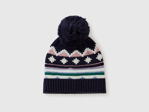 Cappello jacquard con lurex