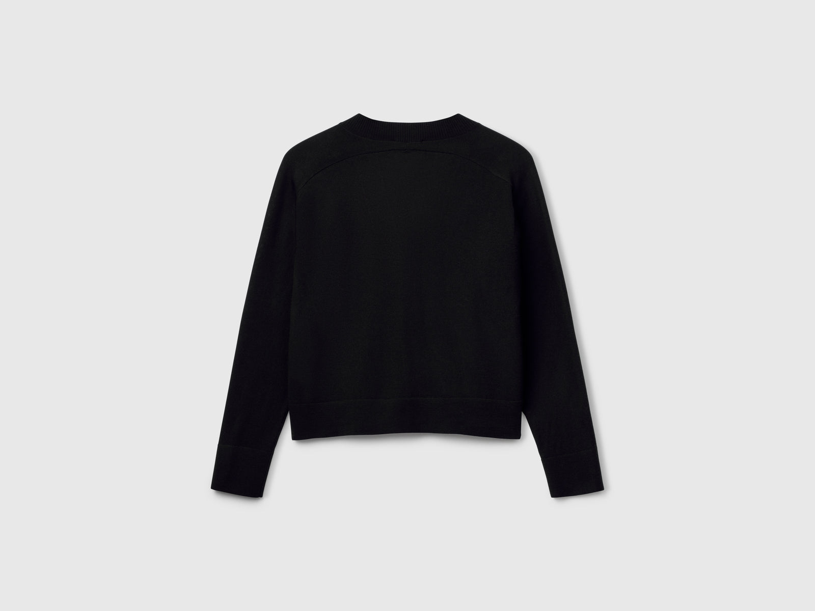 Cardigan in pura lana Merino da donna nero 2 | Benetton Outlet