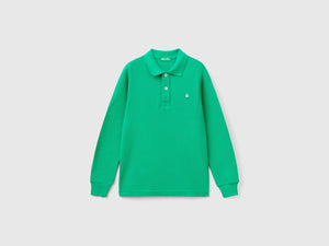 Polo manica lunga 100% cotone bio