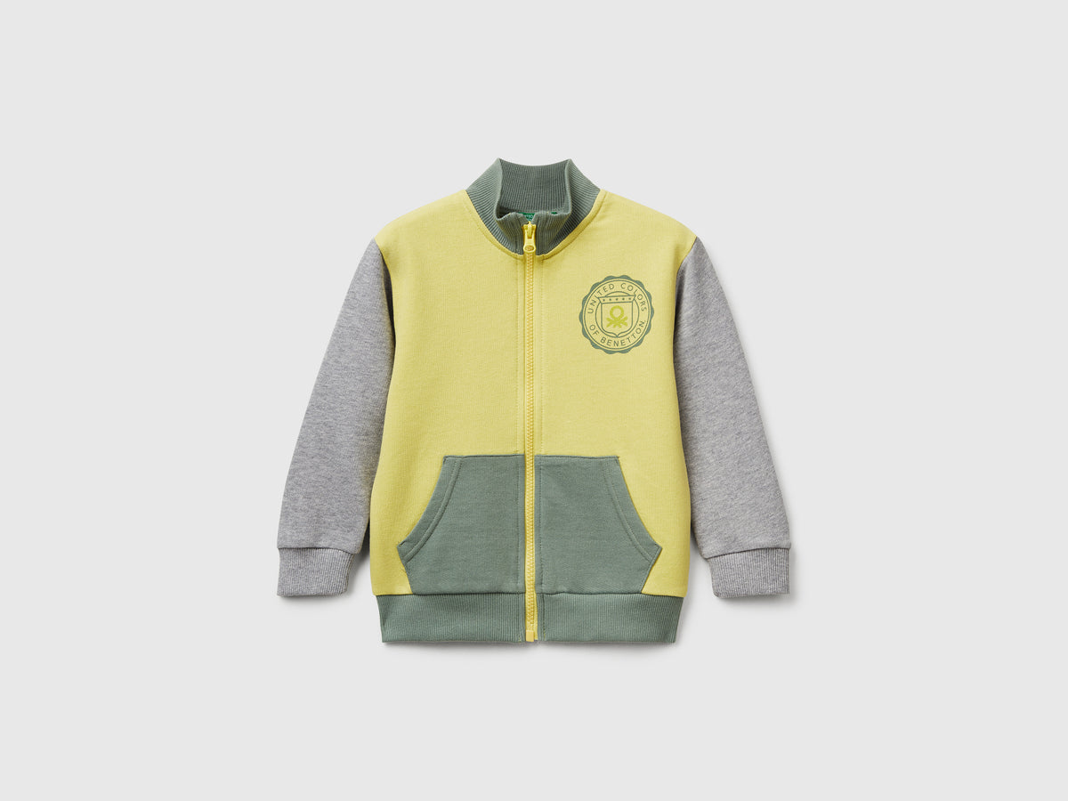 Felpa in cotone con logo
