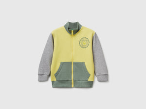 Felpa in cotone con logo