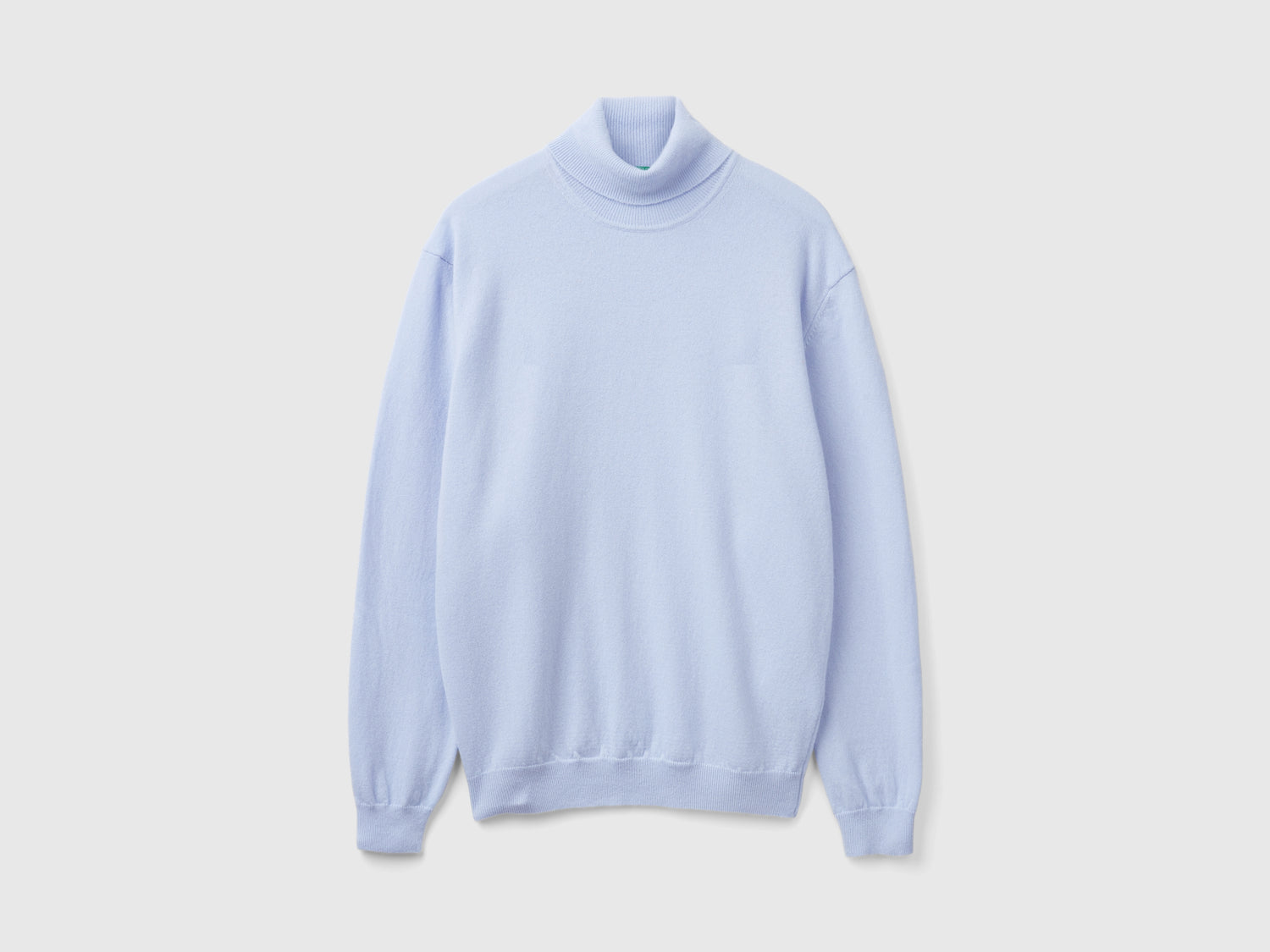 Dolcevita carta da zucchero in pura lana Merino da uomo azzurro | Benetton Outlet