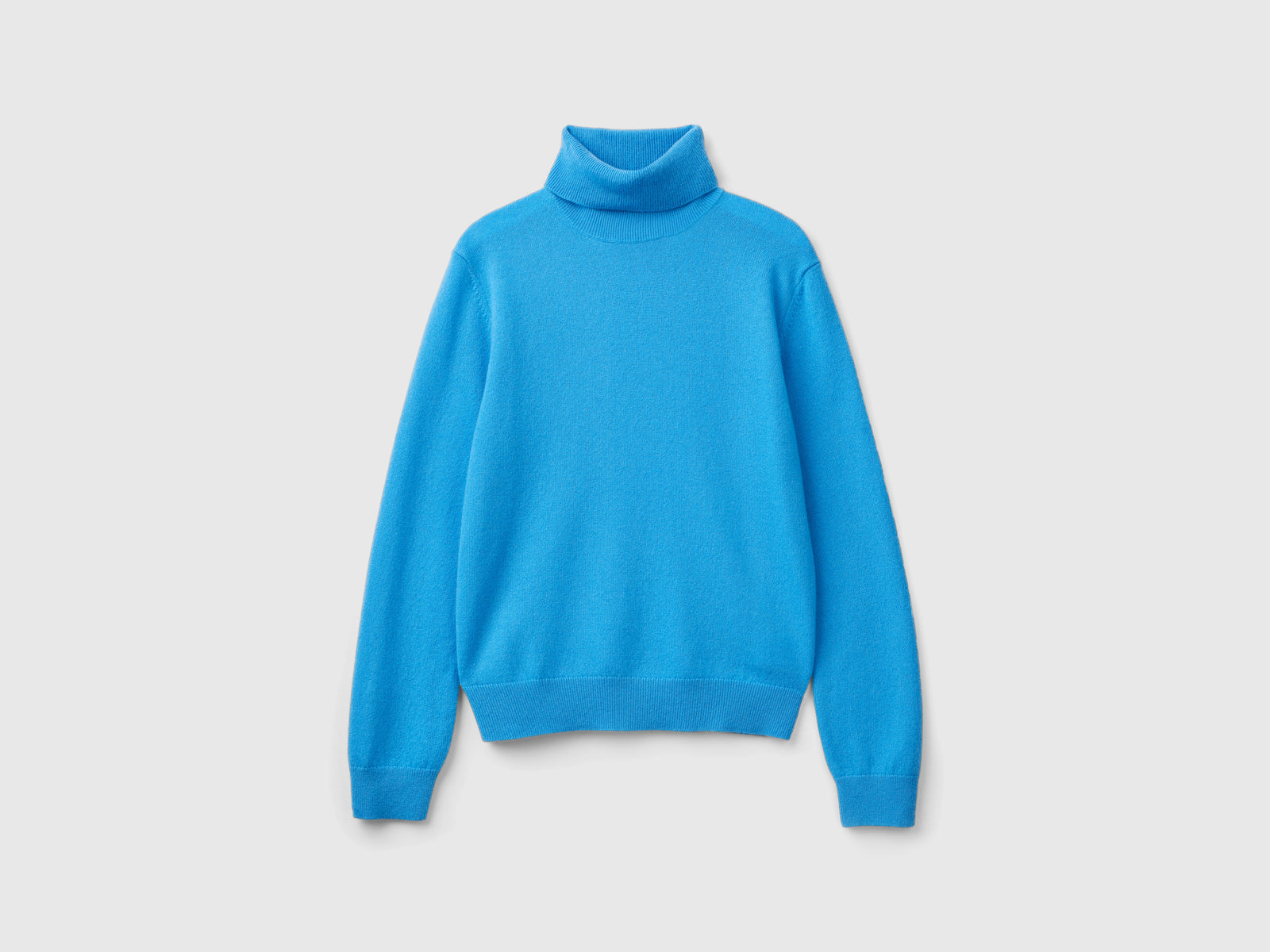 Dolcevita in puro cashmere da donna azzurro | Benetton Outlet