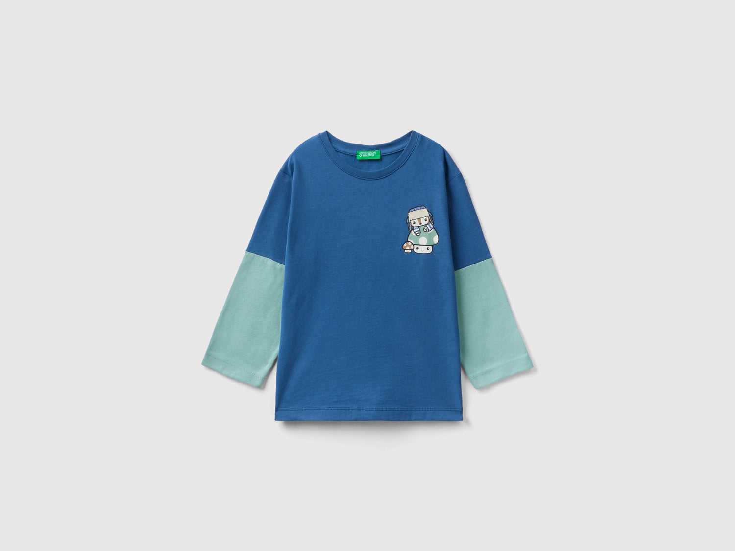 Calda t-shirt con stampa da bimbo avio | Benetton Outlet