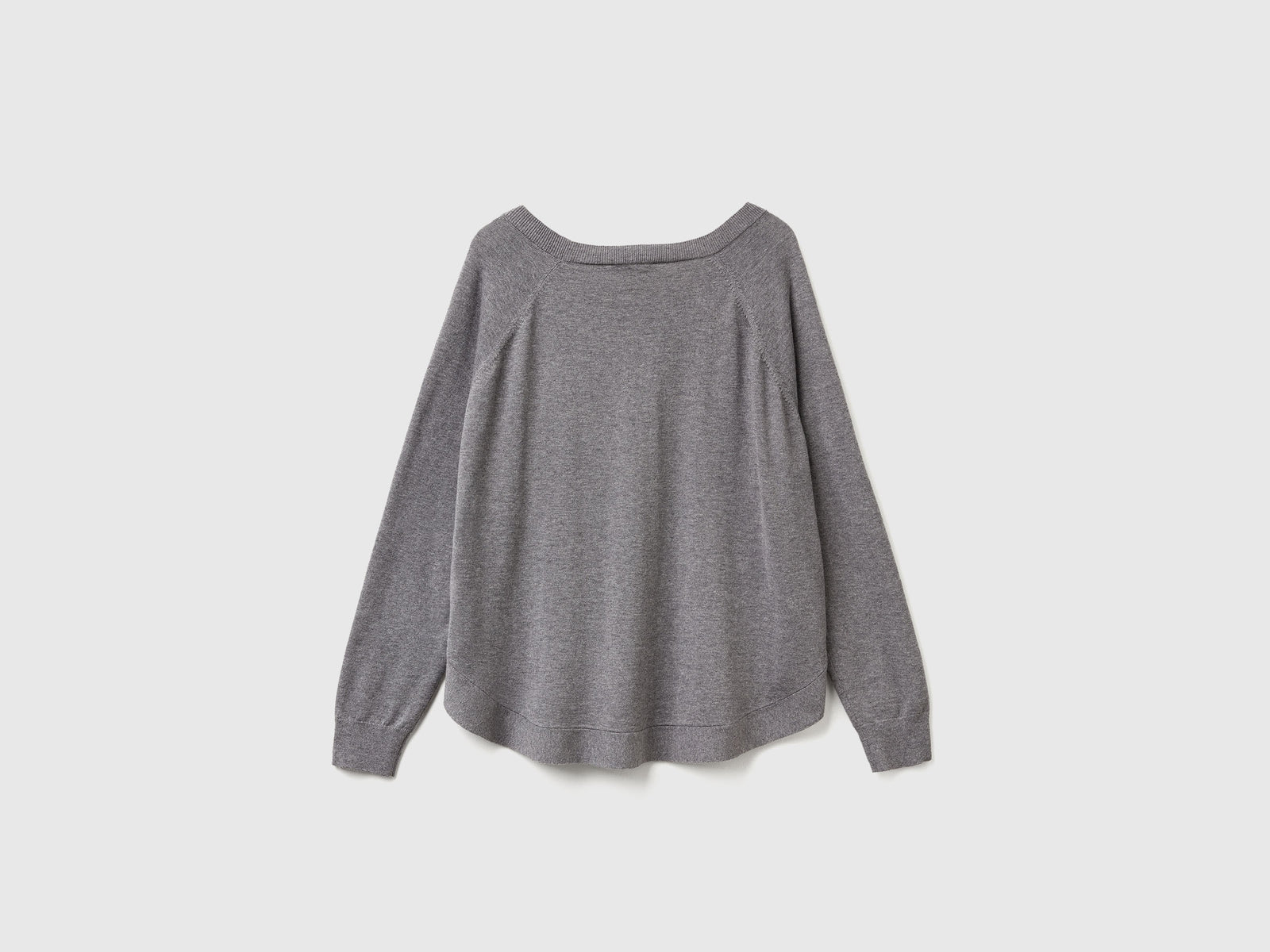 Maglioncino svasato in misto lana da donna grigio scuro 2 | Benetton Outlet