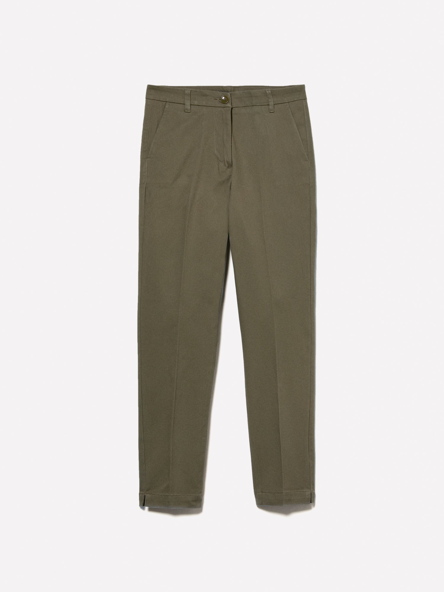 Chino slim fit da donna verde militare | Sisley Outlet