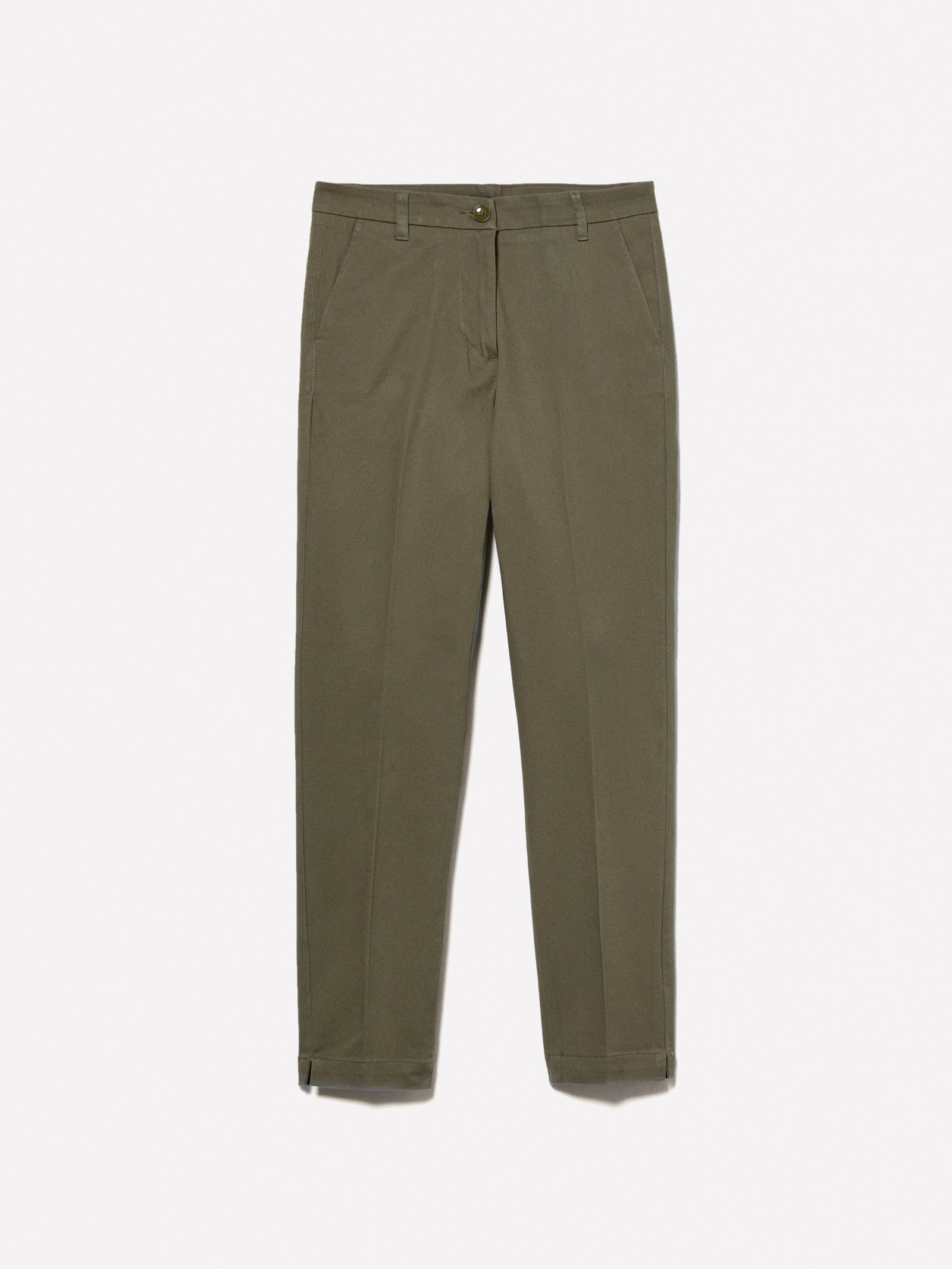 Slim-fit chinos da donna verde militare | Sisley Outlet