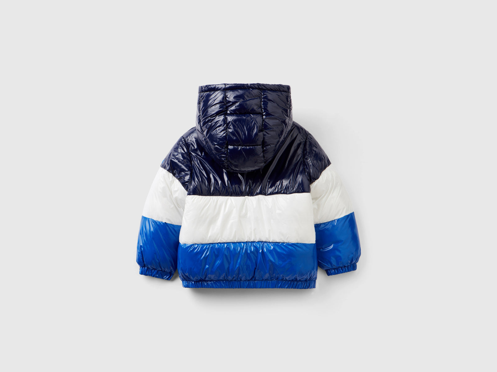 Giubbino imbottito color block da bimbo blu scuro 2 | Benetton Outlet