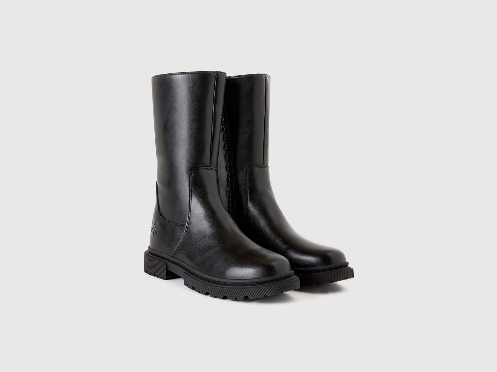 Stivali in tessuto spalmato da bambina nero 3 | Benetton Outlet