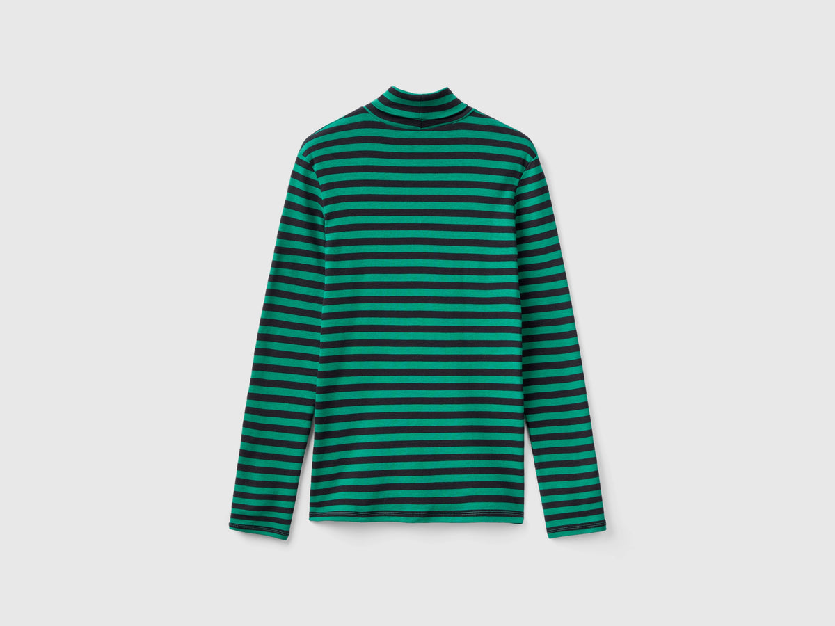 T-shirt lupetto a righe