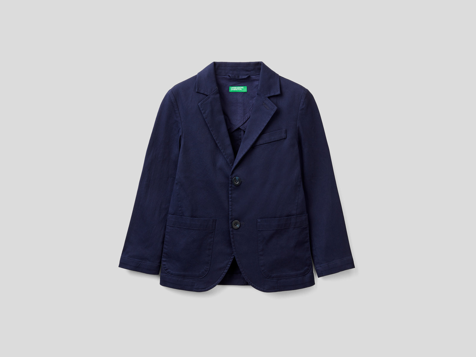 Blazer in cotone elasticizzato da bambino blu scuro | Benetton Outlet