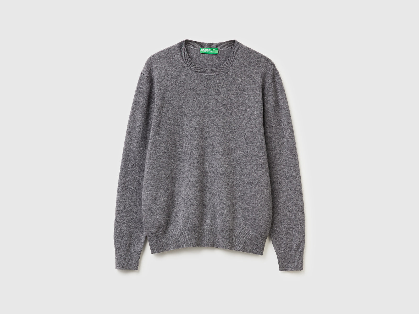 Maglia in puro cashmere da uomo grigio scuro | Benetton Outlet