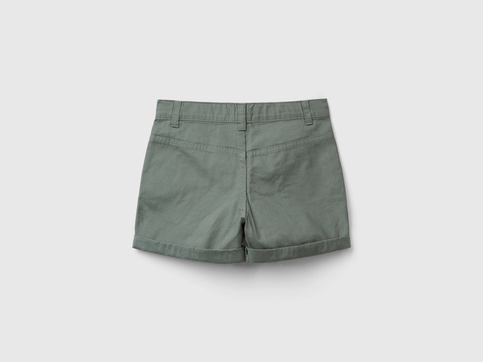 Bermuda in puro cotone da bimbo verde militare 2 | Benetton Outlet