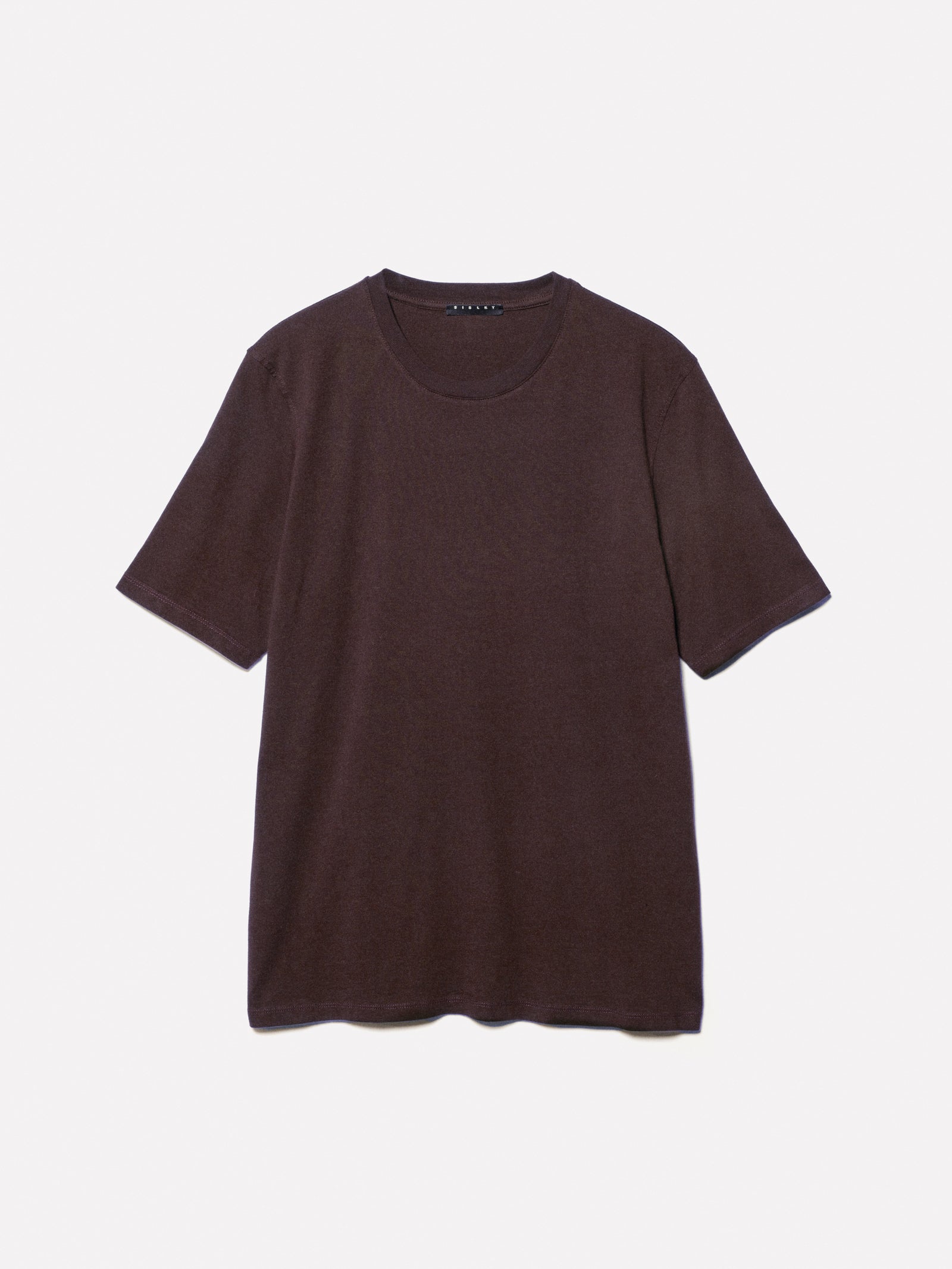 T-shirt a maniche corte regular fit marrone da uomo marrone scuro | Sisley Outlet