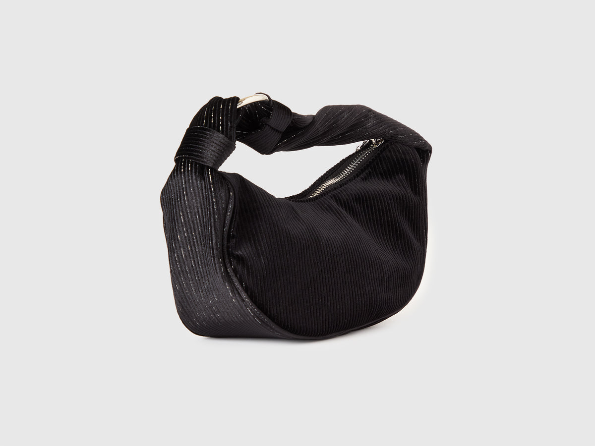 Borsa hobo in velluto con lurex