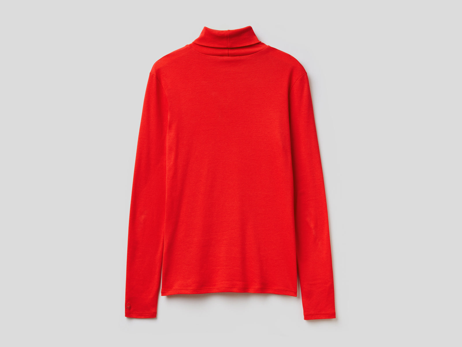 T-shirt a manica lunga con collo alto da donna rosso 2 | Benetton Outlet