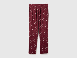 Pantaloni caldi a pois