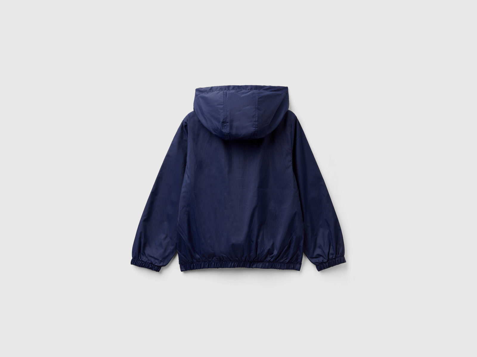 Giubbino in nylon con cappuccio da bambino blu scuro 2 | Benetton Outlet