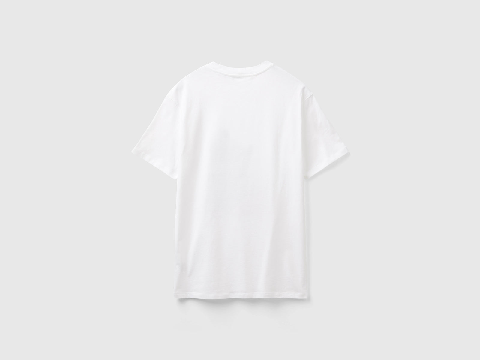 T-shirt con stampa in cotone bio da uomo bianco 2 | Benetton Outlet