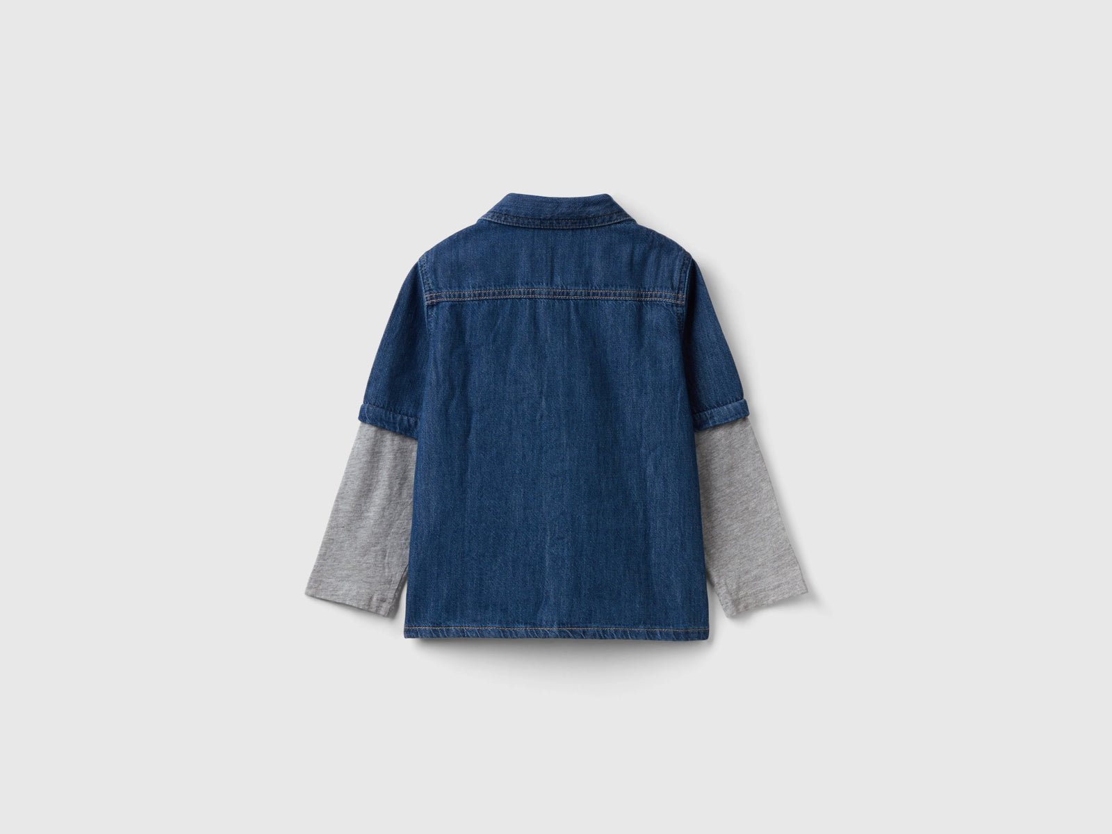 Camicia con doppia manica da bimbo blu scuro 2 | Benetton Outlet