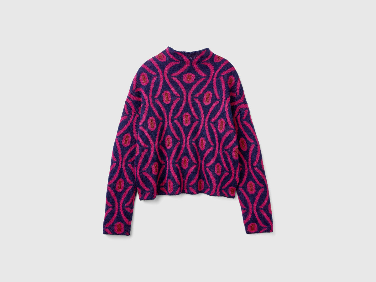 Maglia lupetto jacquard