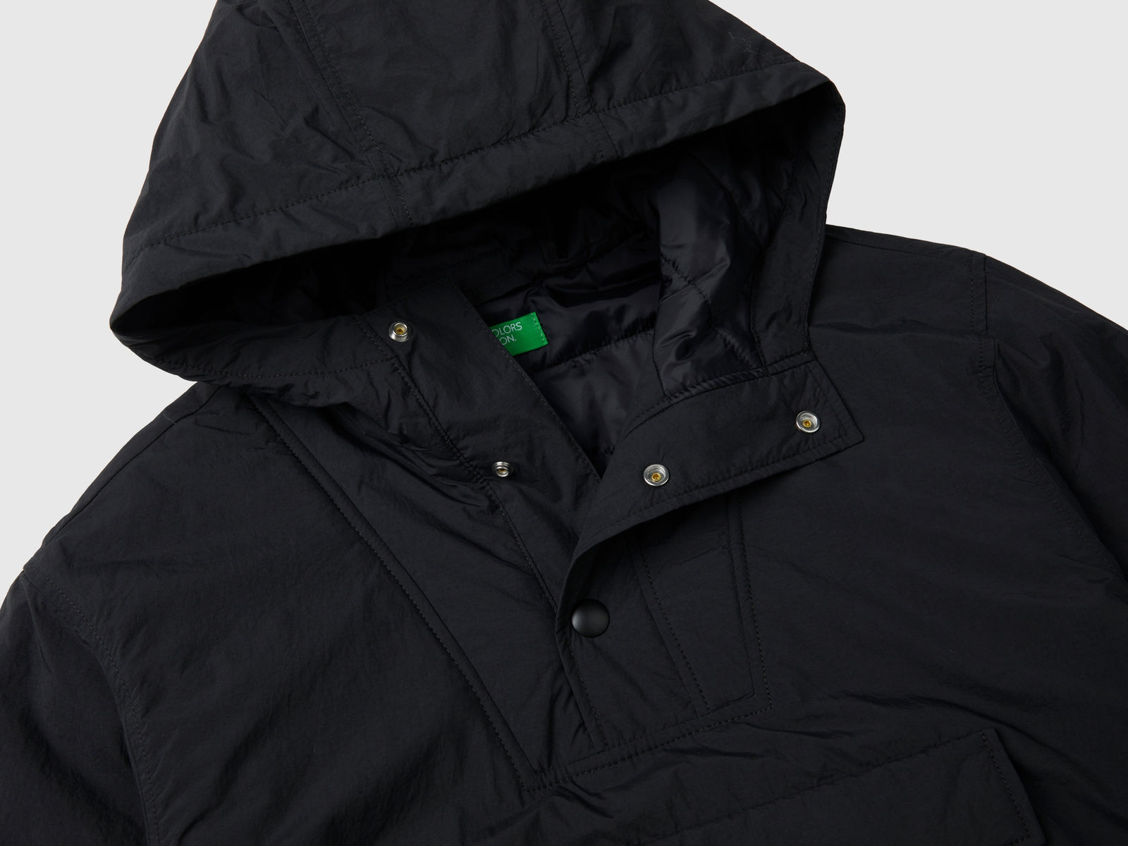 Giubbino con tascone da bambino nero 3 | Benetton Outlet