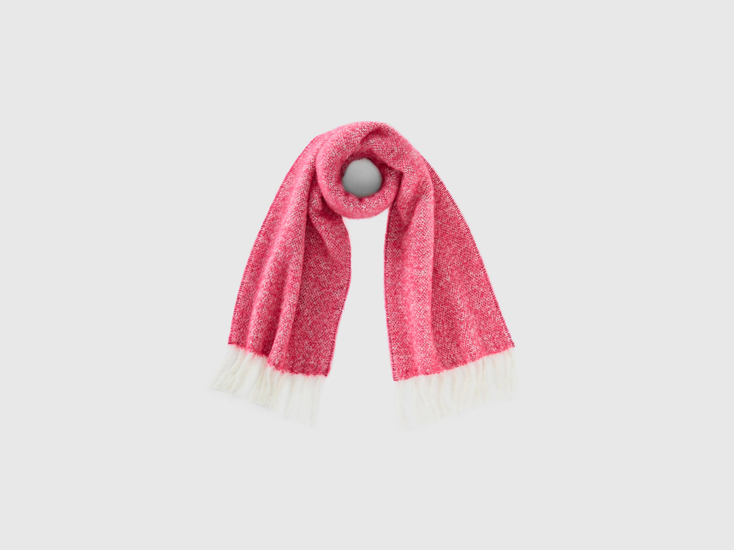 Sciarpa in misto lana e alpaca da bambina rosa | Benetton Outlet