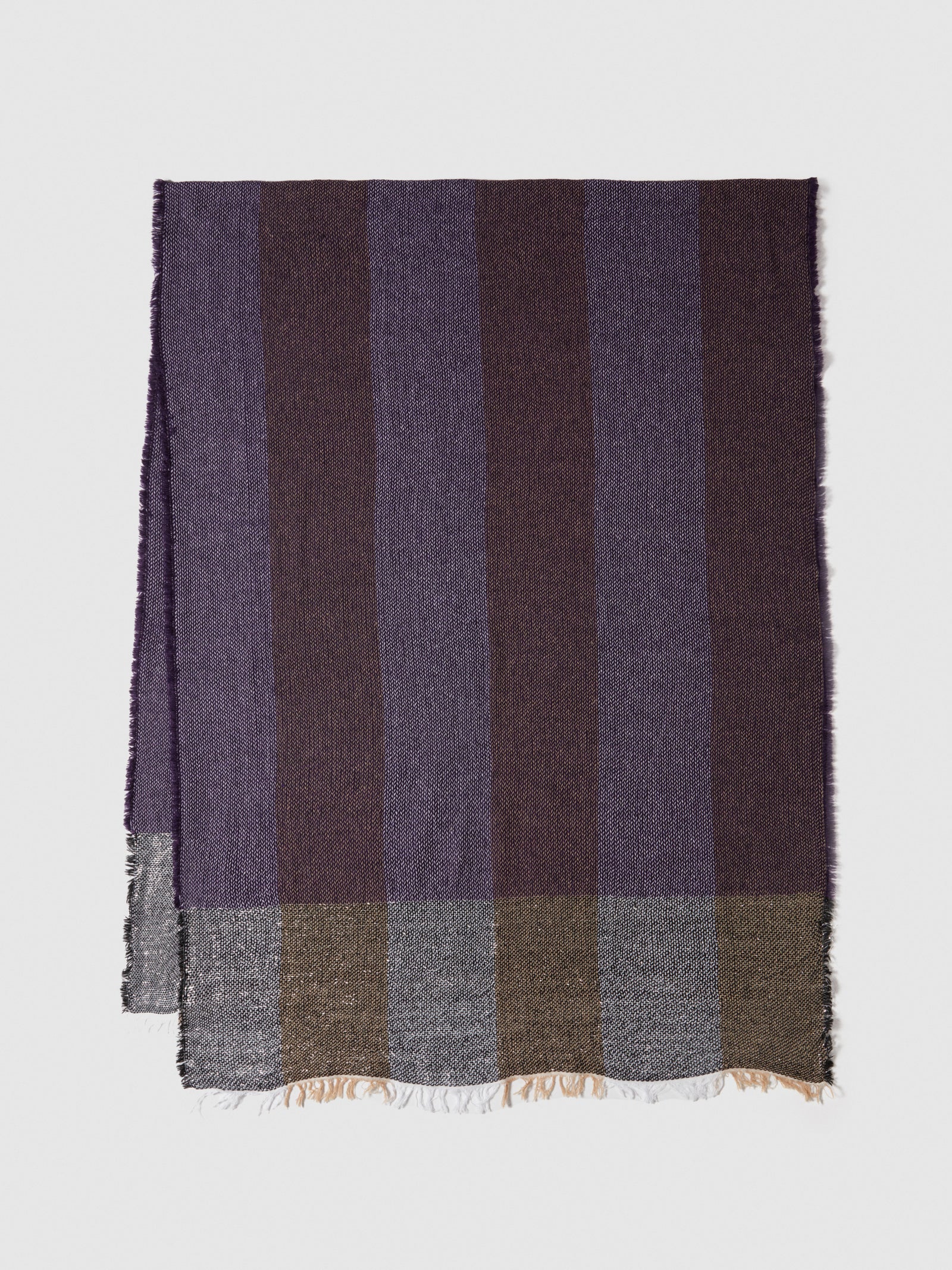 Sciarpa a righe con lurex da donna prugna | Sisley Outlet