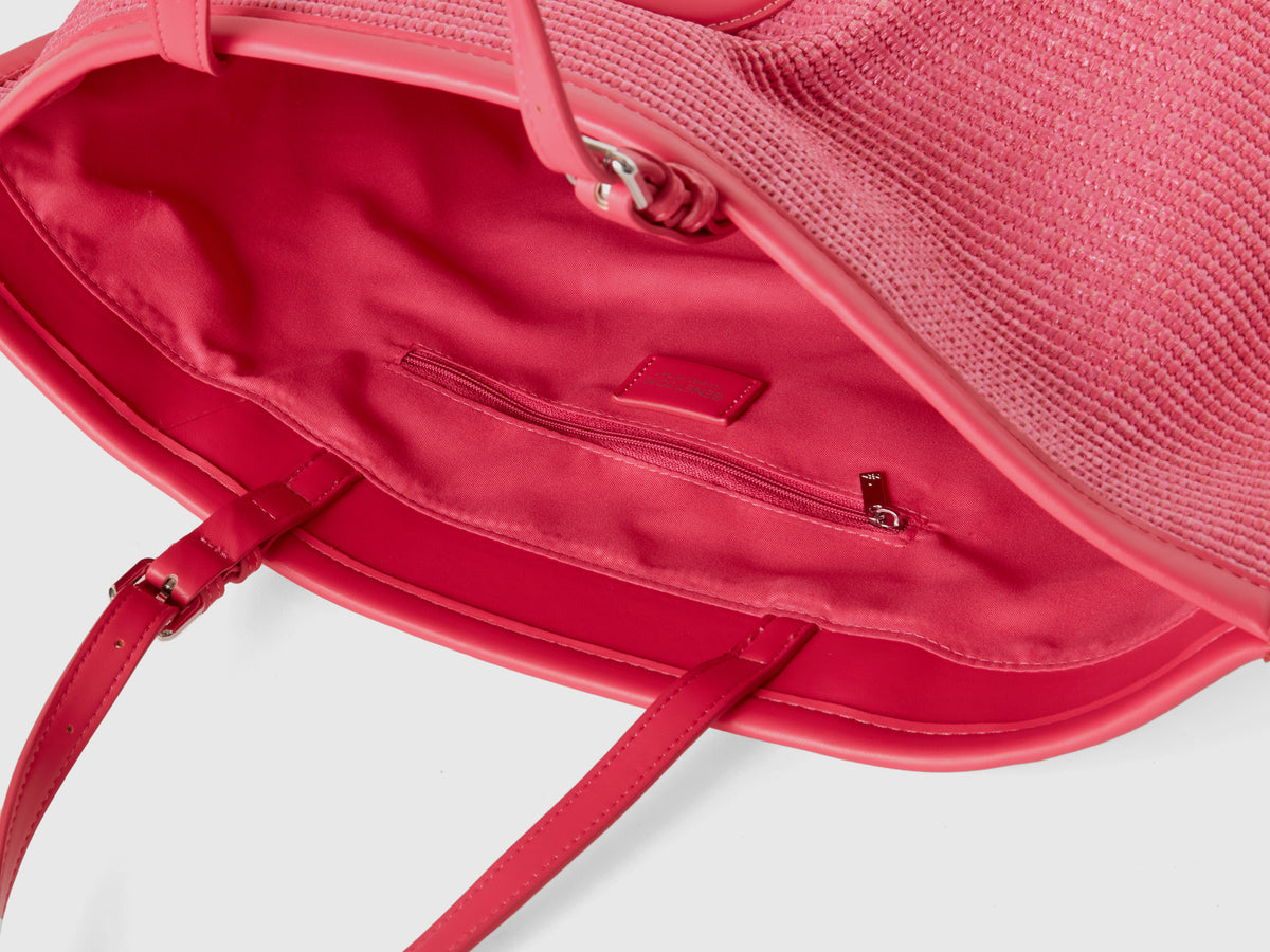 Tote bag effetto rafia