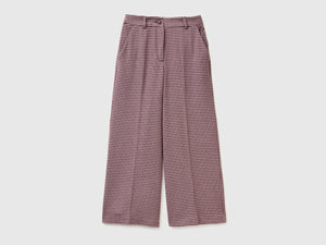 Pantaloni ampi pied de poule