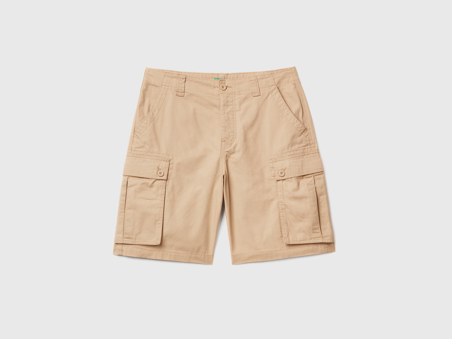 Bermuda cargo in puro cotone da uomo beige | Benetton Outlet