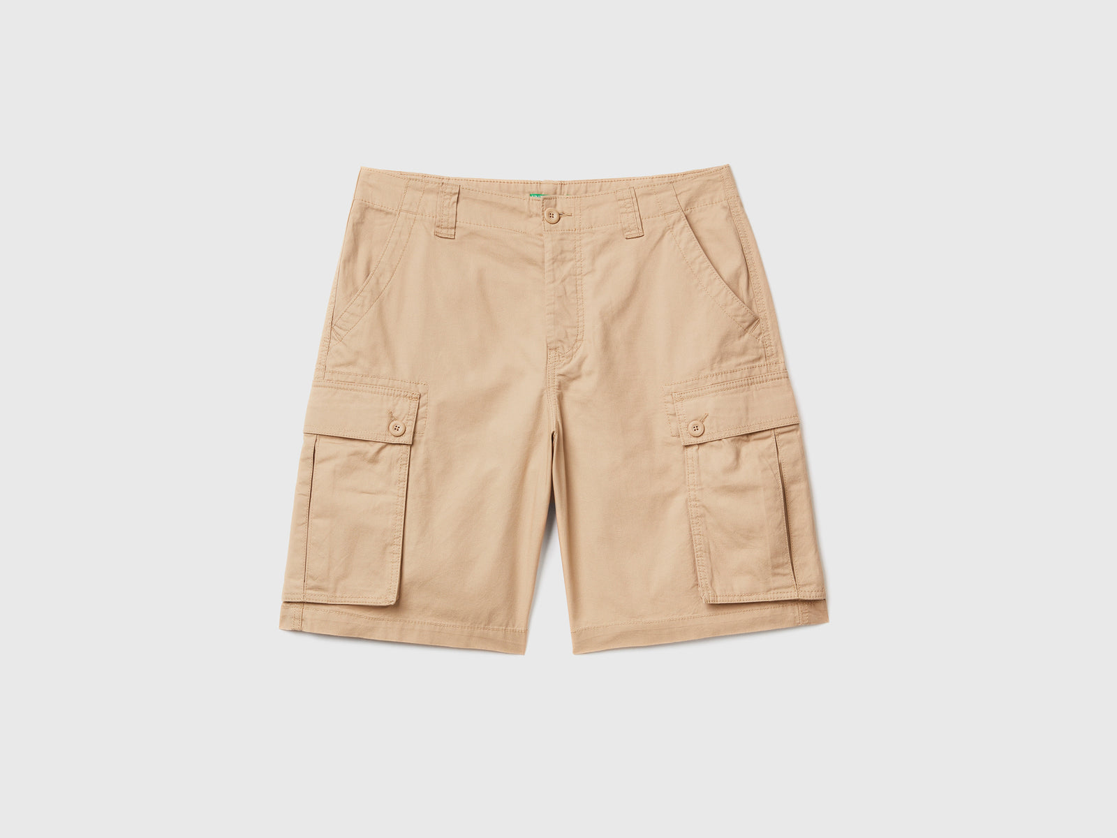 Bermuda cargo in puro cotone da uomo beige | Benetton Outlet