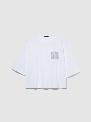 T-shirt boxy fit con stampa laminata