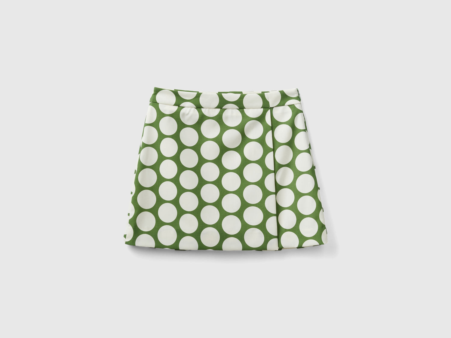 Minigonna a pois da donna verde | Benetton Outlet