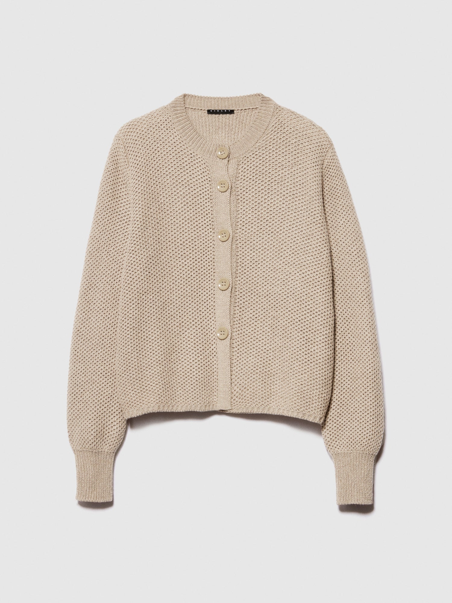 Cardigan con bottoni da donna beige | Sisley Outlet