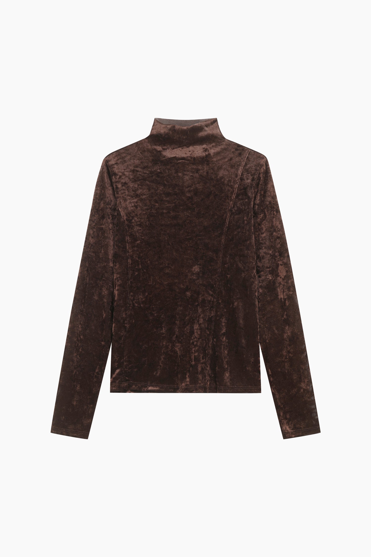 Lupetto in velluto da donna marrone scuro | Sisley Outlet